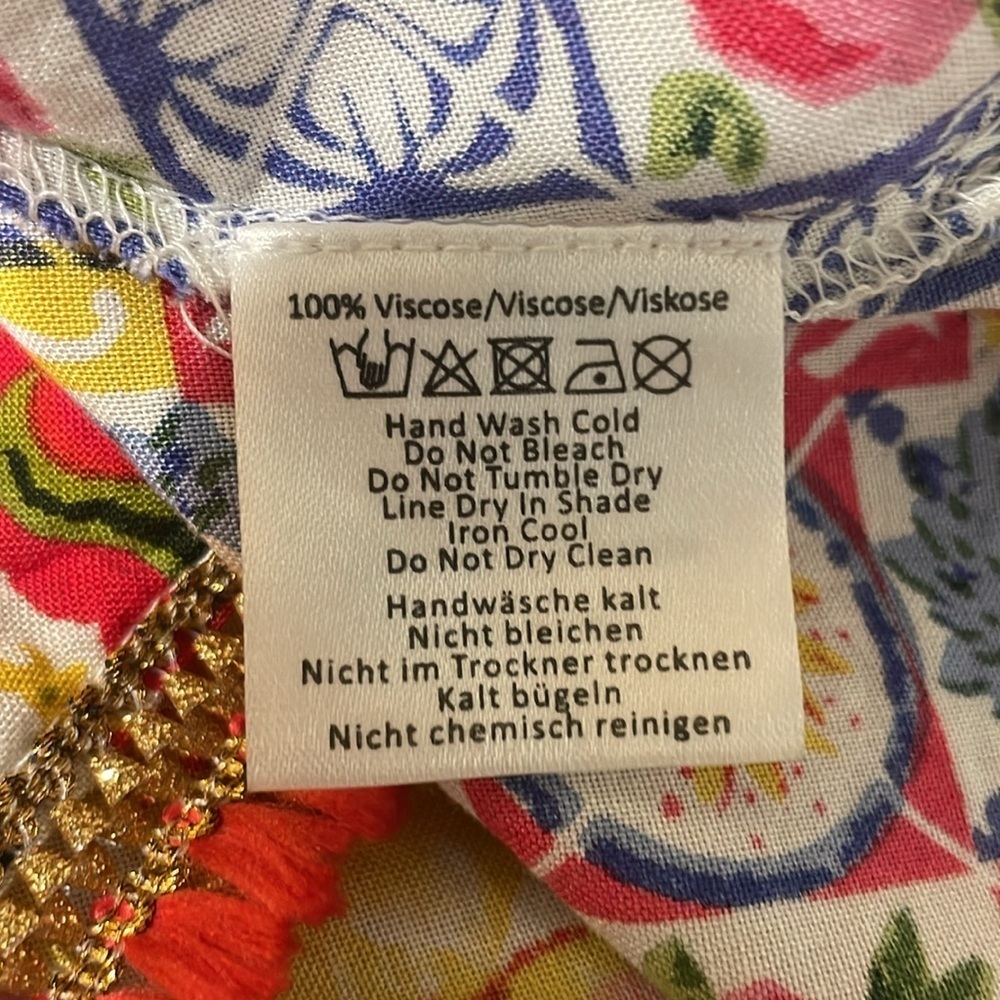NAUDIC Maxi Bohemian Sundress with Flutter Sleeves 100% Viscose EUC - Picture 13 of 13